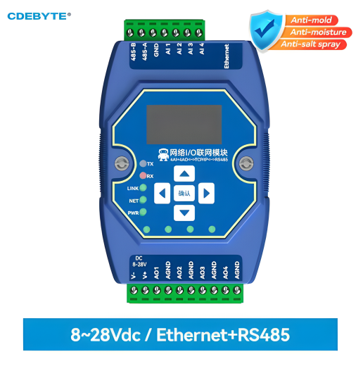Bộ chuyển đổi tín hiệu EBYTE ME31-XAXA0404 OLED ModBus【4A1+4AO】