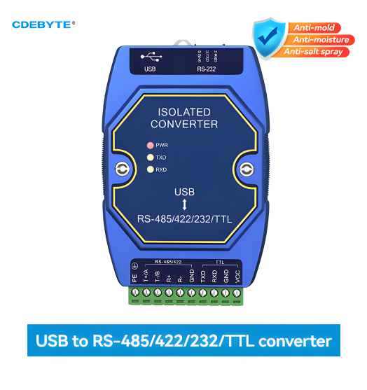 Module chuyển đổi từ USB sang RS485/RS232/TTL CDEBYTE E810-U15C, type C, DC4.5~5.5V