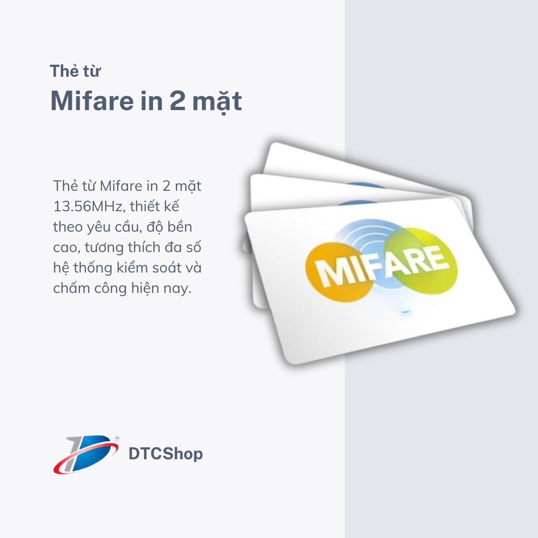 Thẻ Từ Mifare In 2 Mặt 