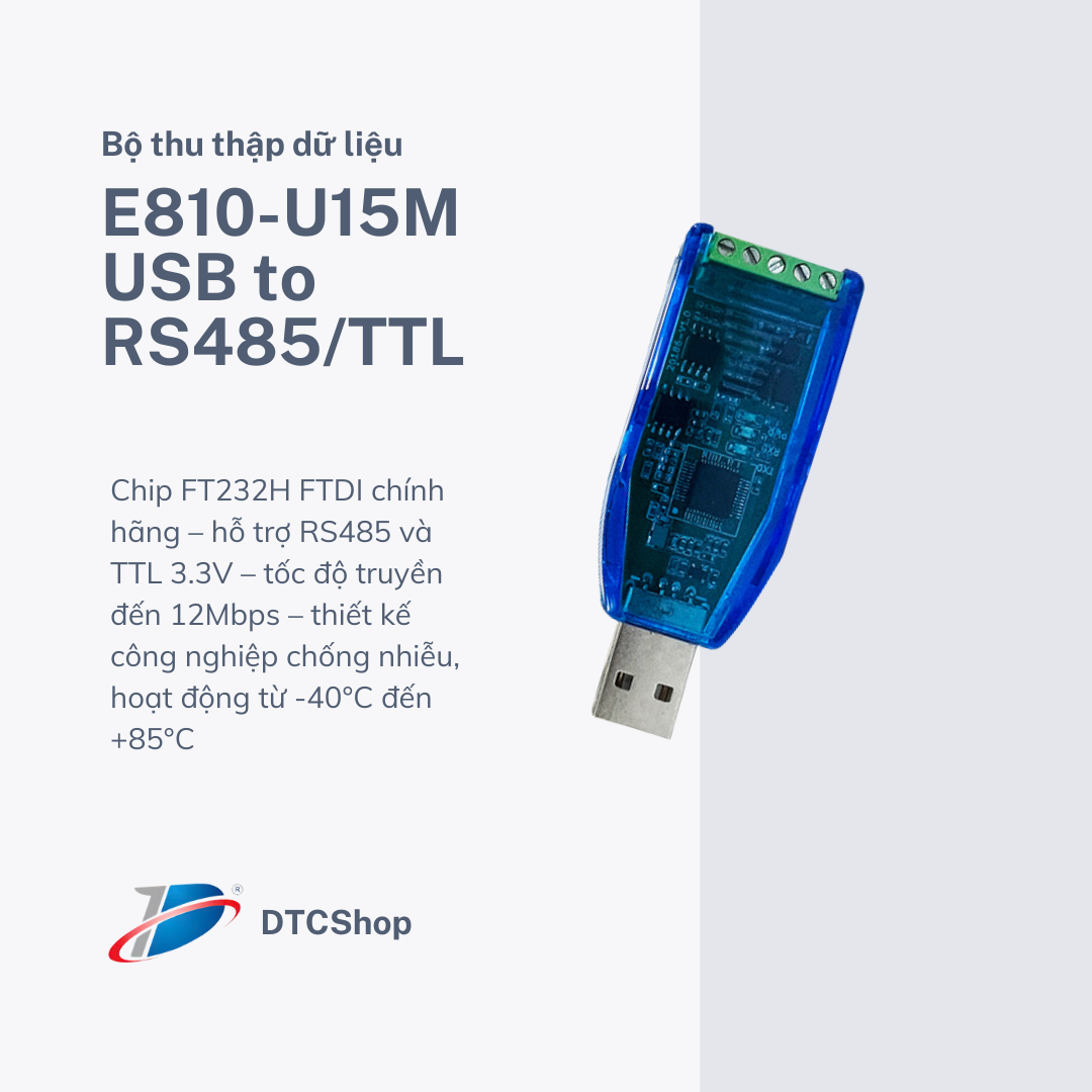 Bộ chuyển đổi USB sang RS485/TTL E810-U15M FT232H công nghiệp 