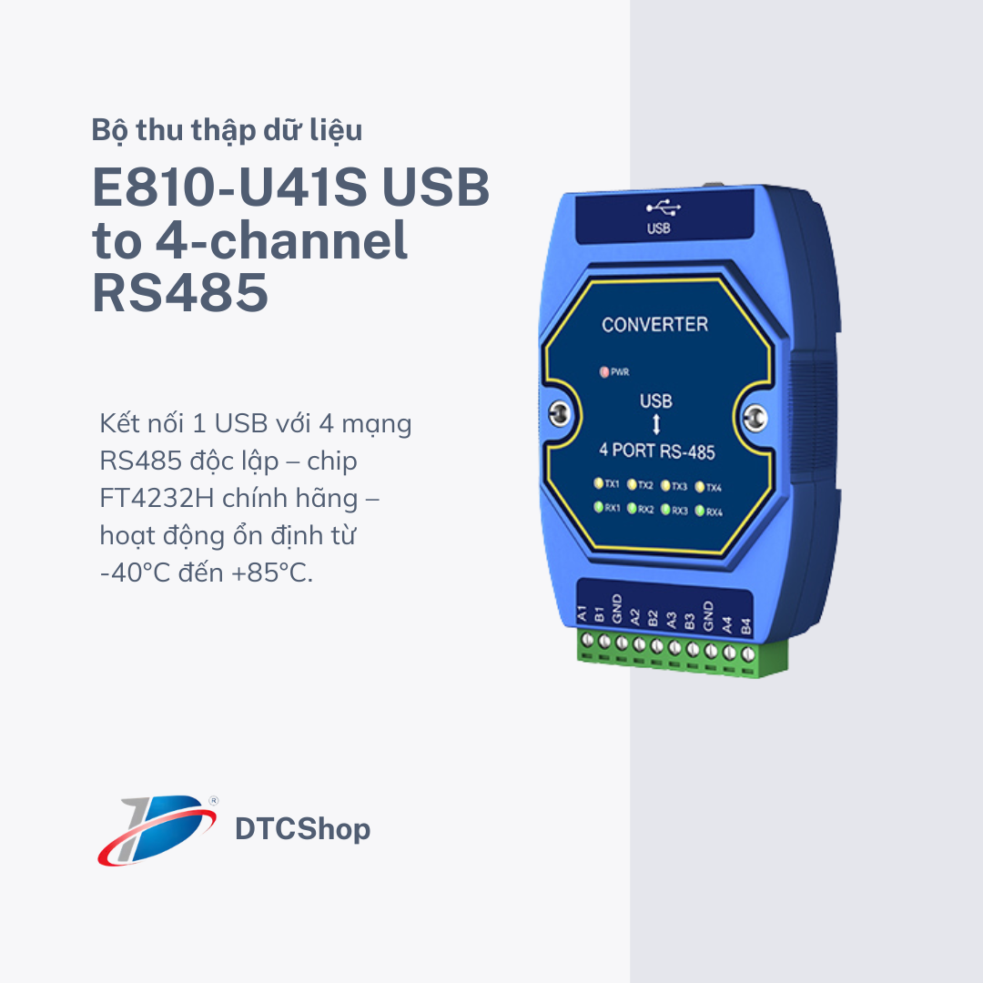 Bộ chuyển đổi USB E810-U41S sang 4 cổng RS485 công nghiệp