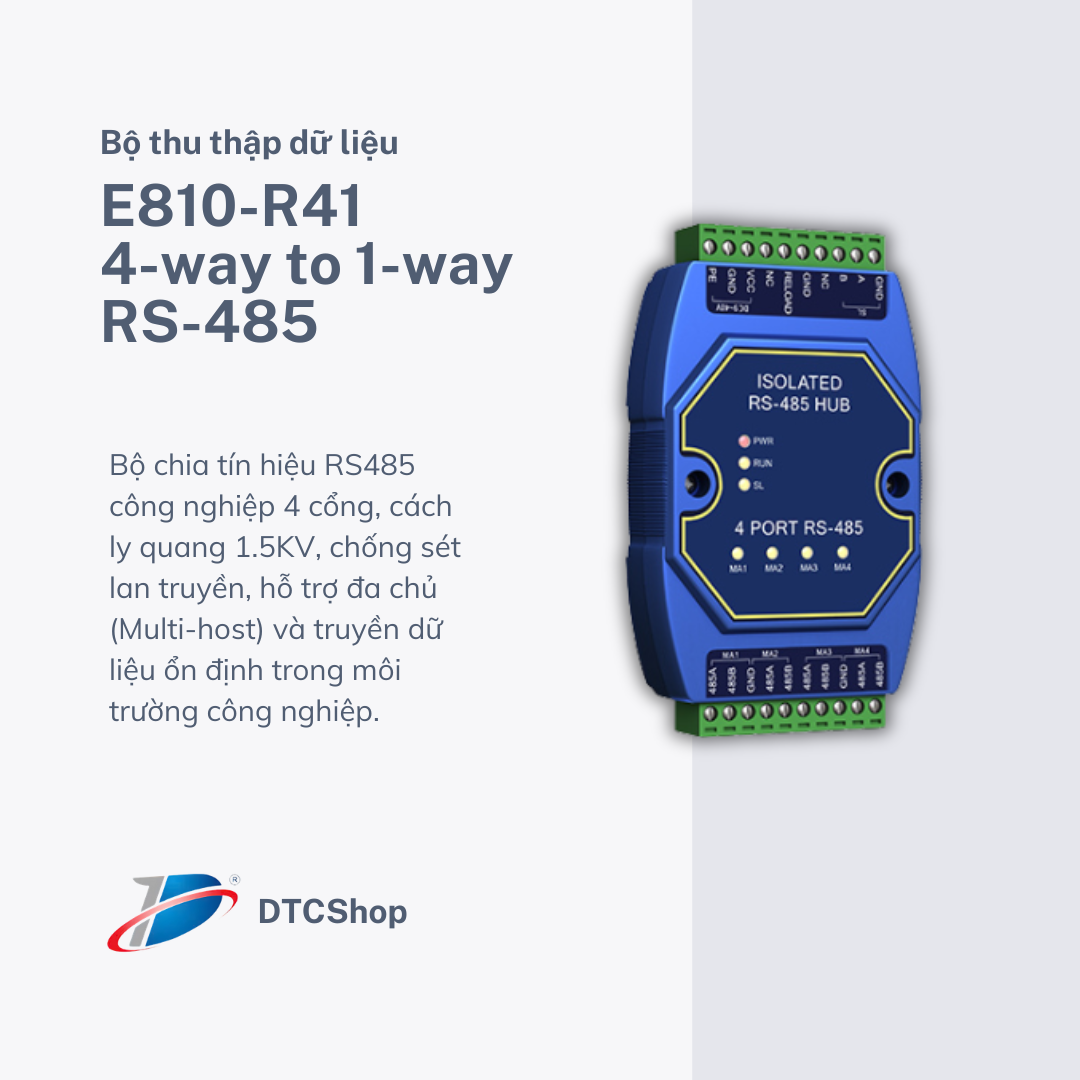 Bộ chia tín hiệu RS485 công nghiệp E810-R41 cách ly quang 4 cổng